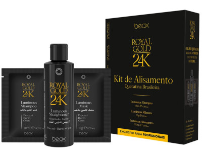 Beox Royal Gold 24K kit de alisamiento 100ml