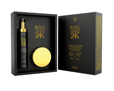 Kit Beox Royal Gold 24k champu 250ml + Mascarilla 240g