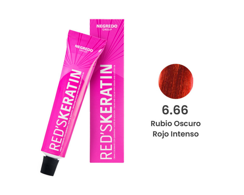 Tinte con queratina RED'S KERATIN 60ml 6.66