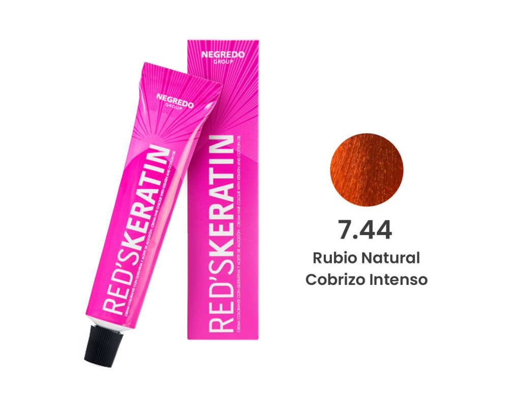 Tinte con queratina RED'S KERATIN 60ml 7.44