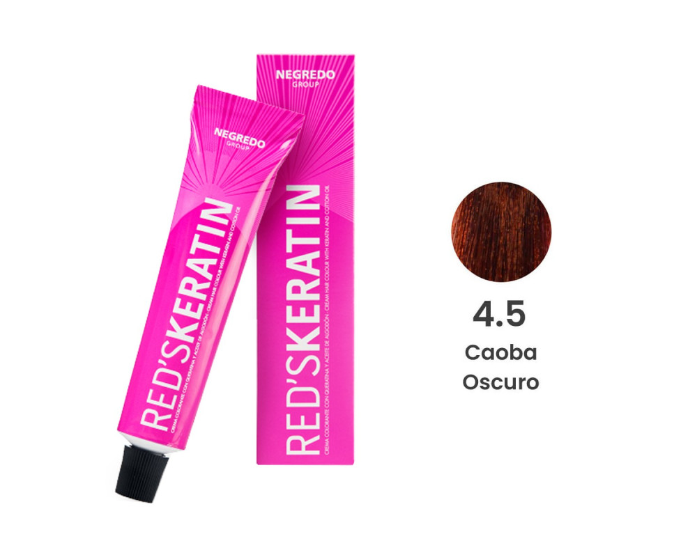 Tinte con queratina RED'S KERATIN 60ml 4.5