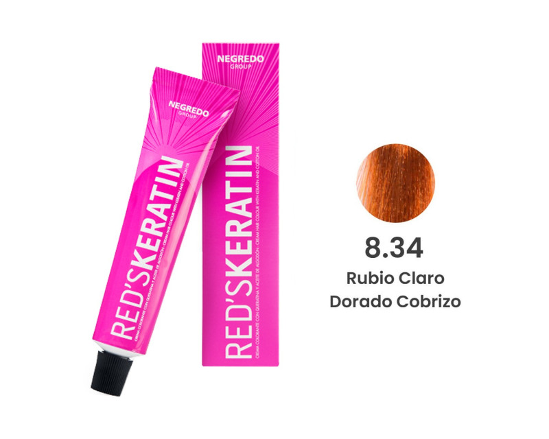 Tinte con queratina RED'S KERATIN 60ml 8.34