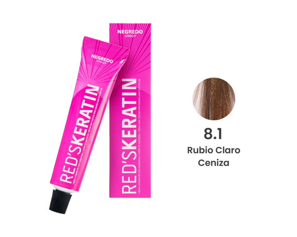 Tinte con queratina RED'S KERATIN 60ml 8.1