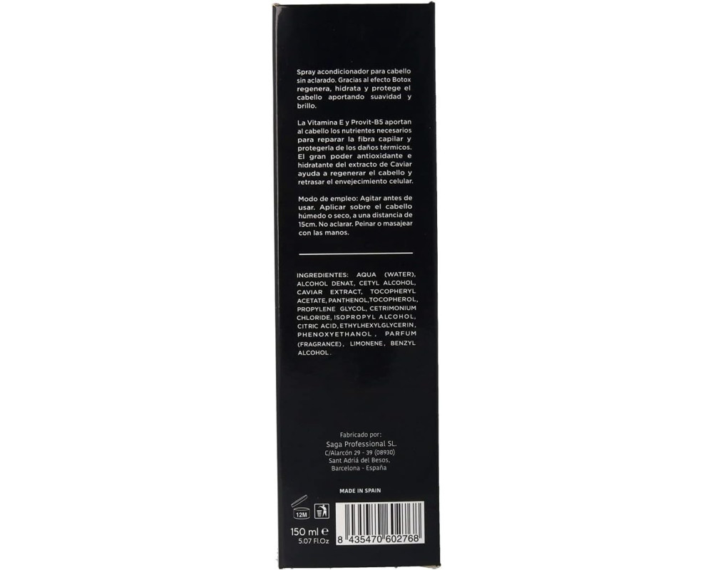 Saga Pro B.T.X. Effect Leave In Acondicionador 150 ml