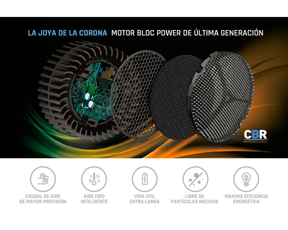CBR Leopa-R Top BLDC secador profesional negro