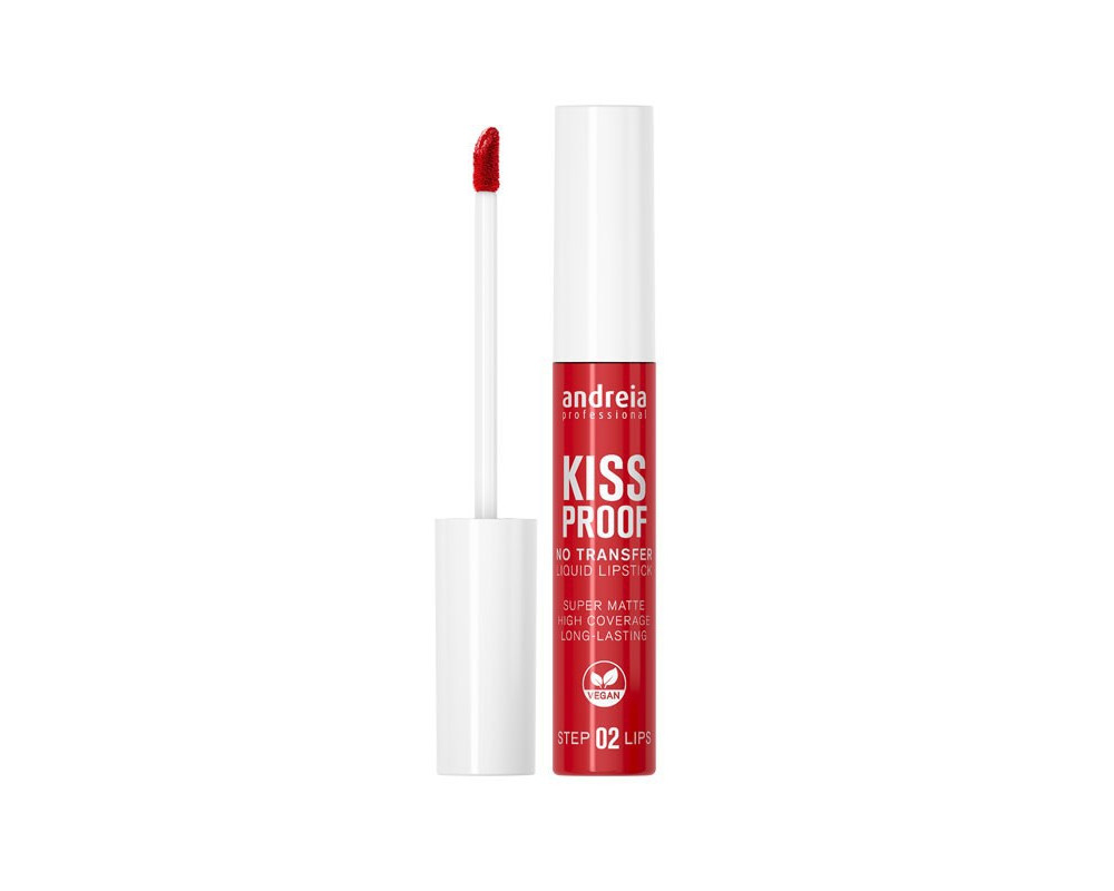 Andreia Liquid Lipstick Kiss Proof 02 Red