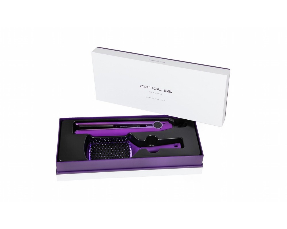 Kit Corioliss plancha de pelo C1 purple + Paddle purple E.Ltda.