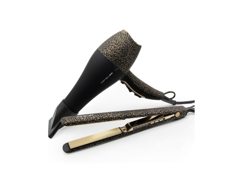 Kit Corioliss Plancha de Pelo C3 Gold Leopard + Secador Flow Dc