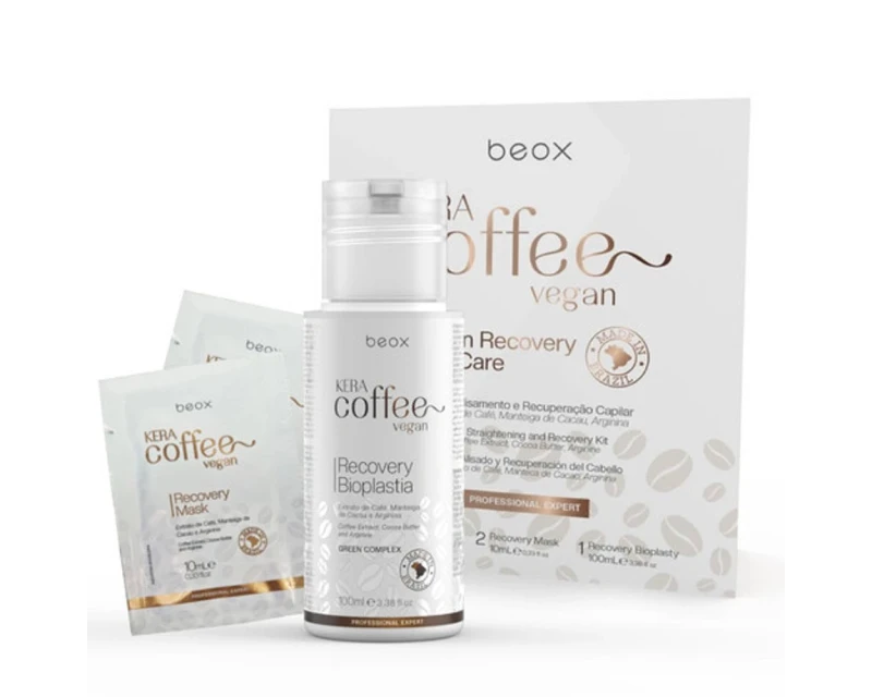 Beox Kera Coffee Vegan Kit de alisado y recuperación capilar