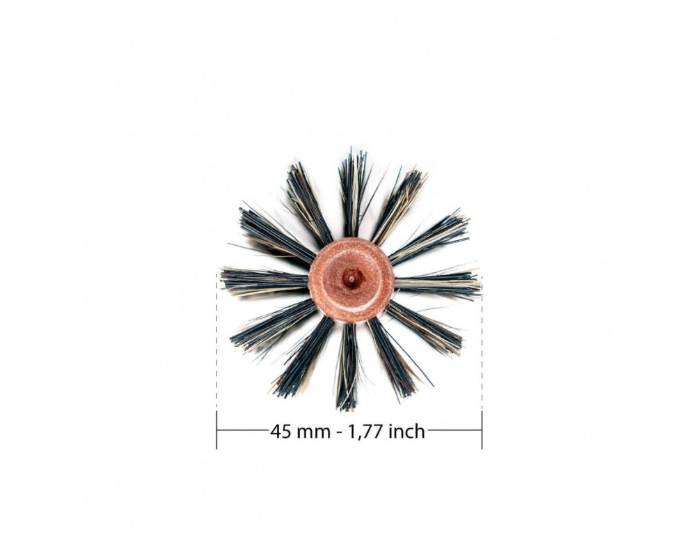 Tek cepillo de madera con cerdas de jabalí Ø45mm
