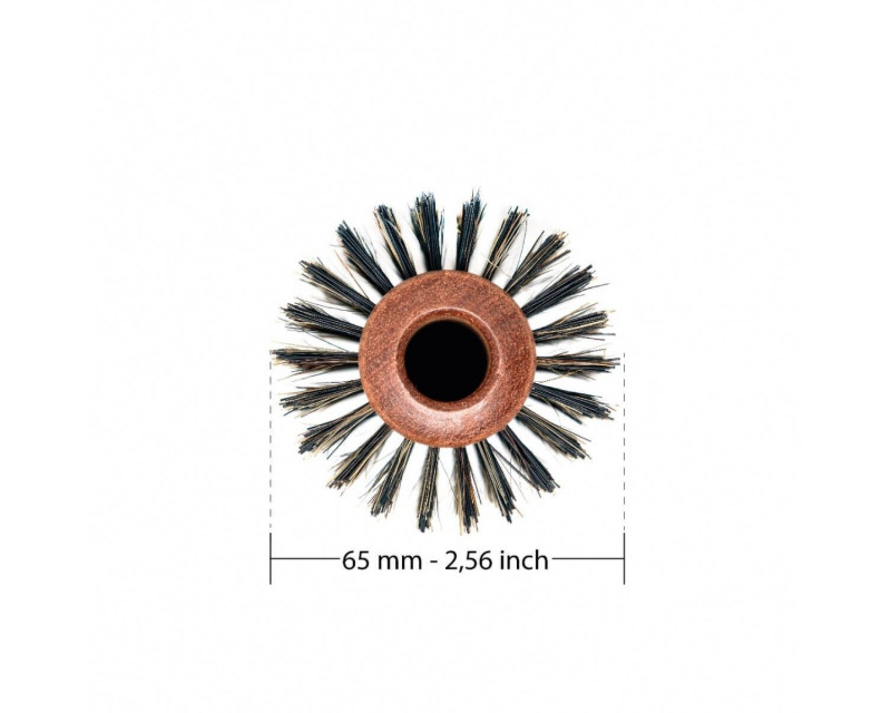 Tek cepillo de madera con cerdas de jabalí Ø70mm