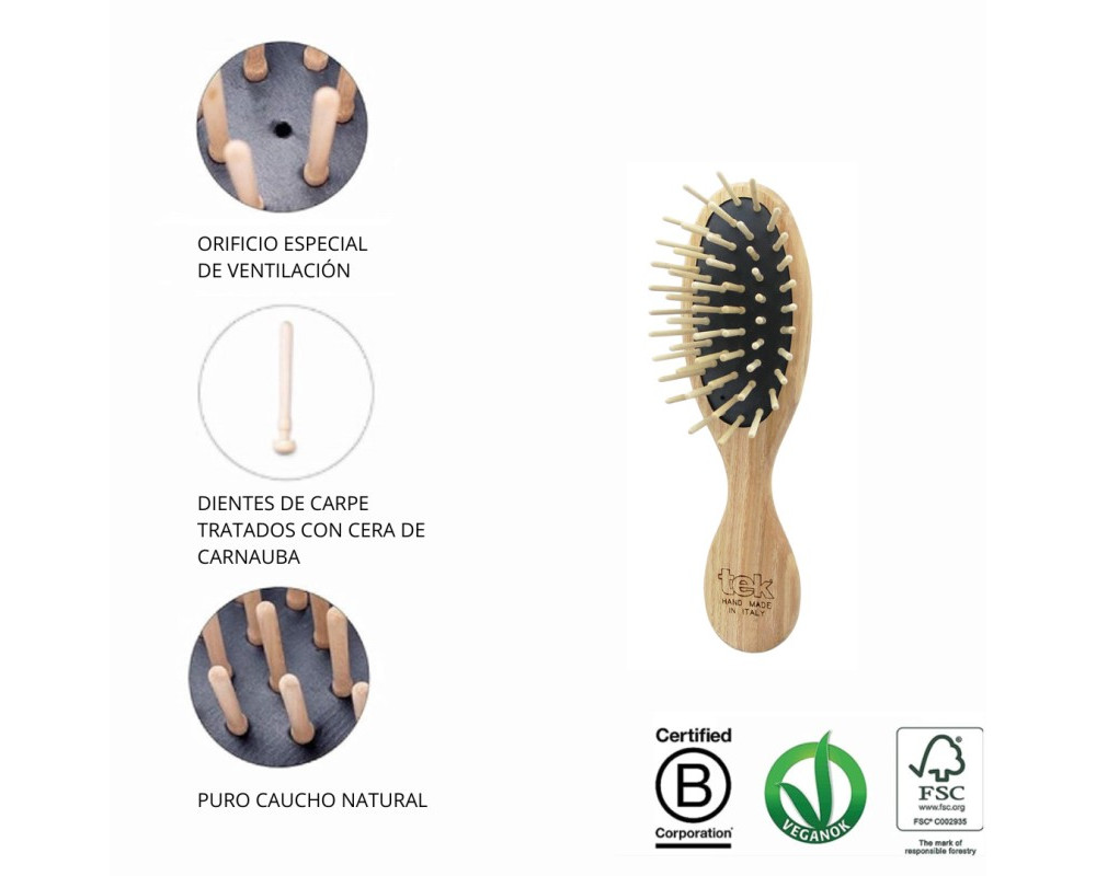 Tek cepillo oval pequeño bolso universal