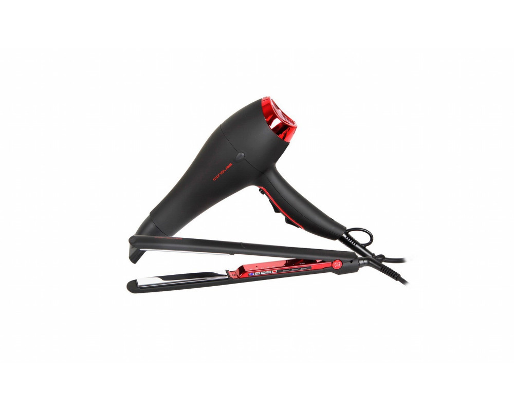 Kit Corioliss plancha de pelo C3 Black Red + Secador Flow Dc
