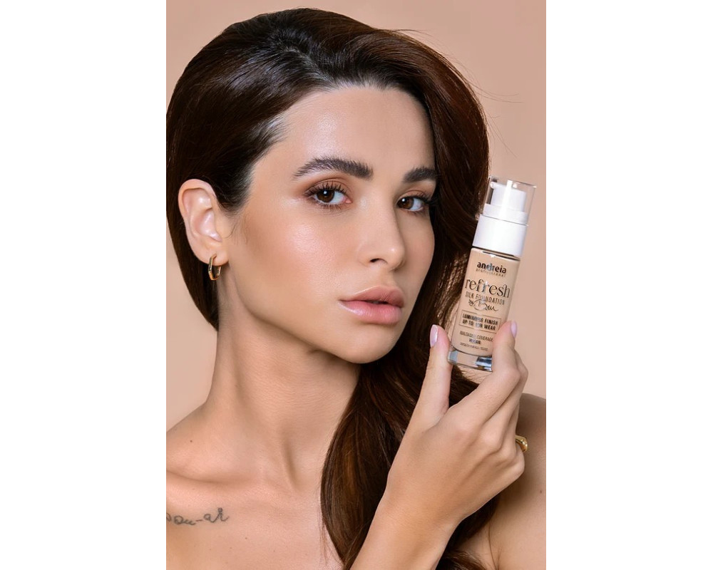 Andreia Refresh Silk Foundation 08 Salted Caramel base de maquillaje