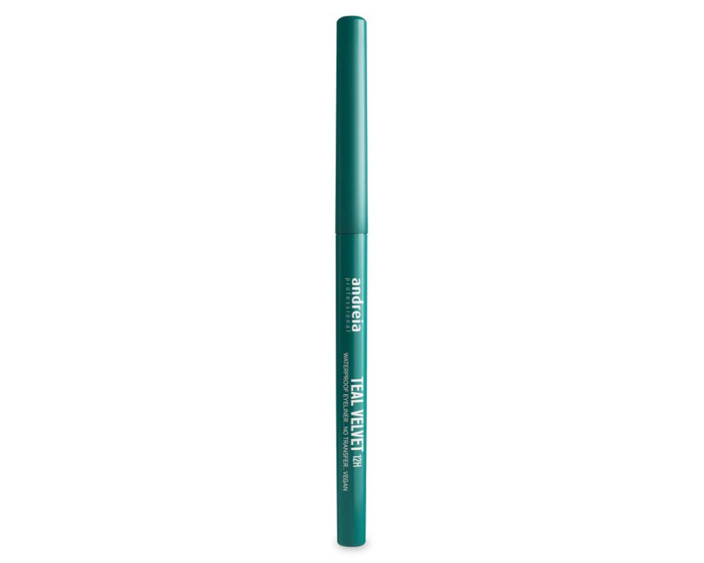Andreia Waterproof Eyeliner Teal Velvet 12H lápiz de ojo color verde agua
