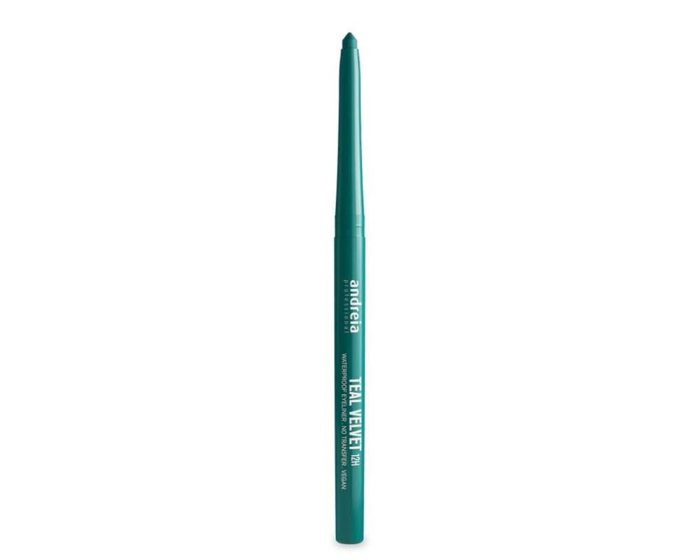 Andreia Waterproof Eyeliner Teal Velvet 12H lápiz de ojo color verde agua