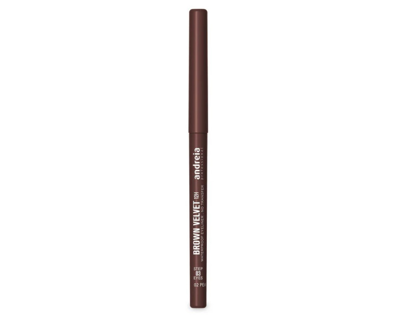 Andreia Waterproof Eyeliner Brown Velvet 12H lápiz de ojo color marrón