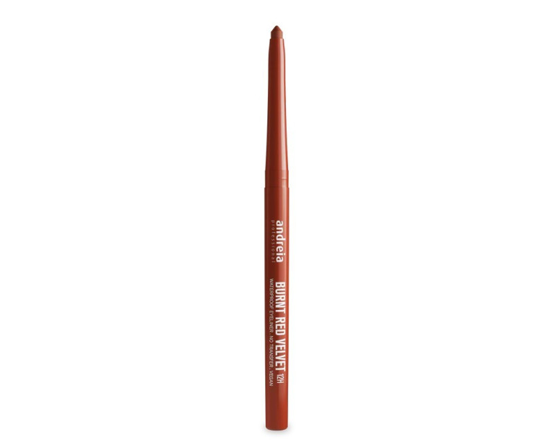 Andreia Waterproof Eyeliner Burnt Red Velvet 12H lápiz de ojo color rojo ladrilo