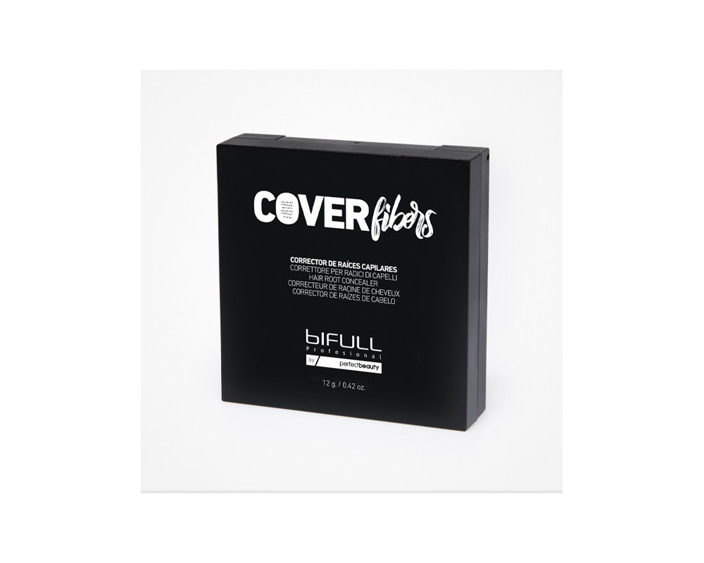 Bifull Cover Fibers corrector capilar en polvo de raices para canas negro 12g