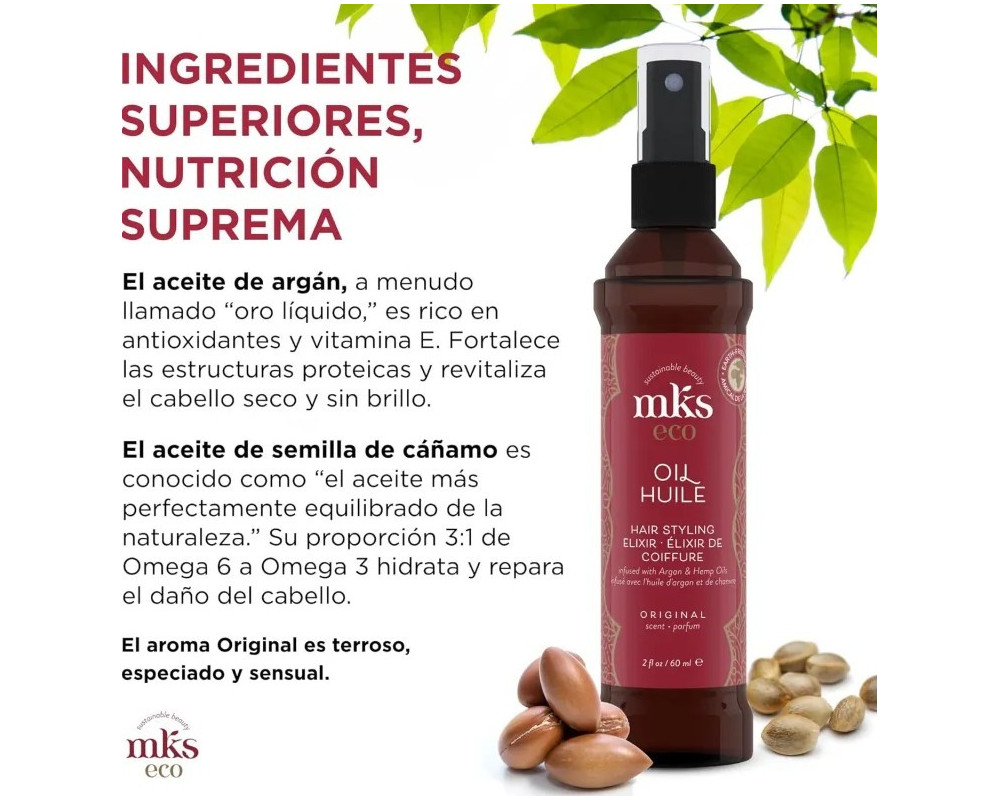 Mks Eco Oil Elixir Original aceite cabello nutritivo y brillo 60ml