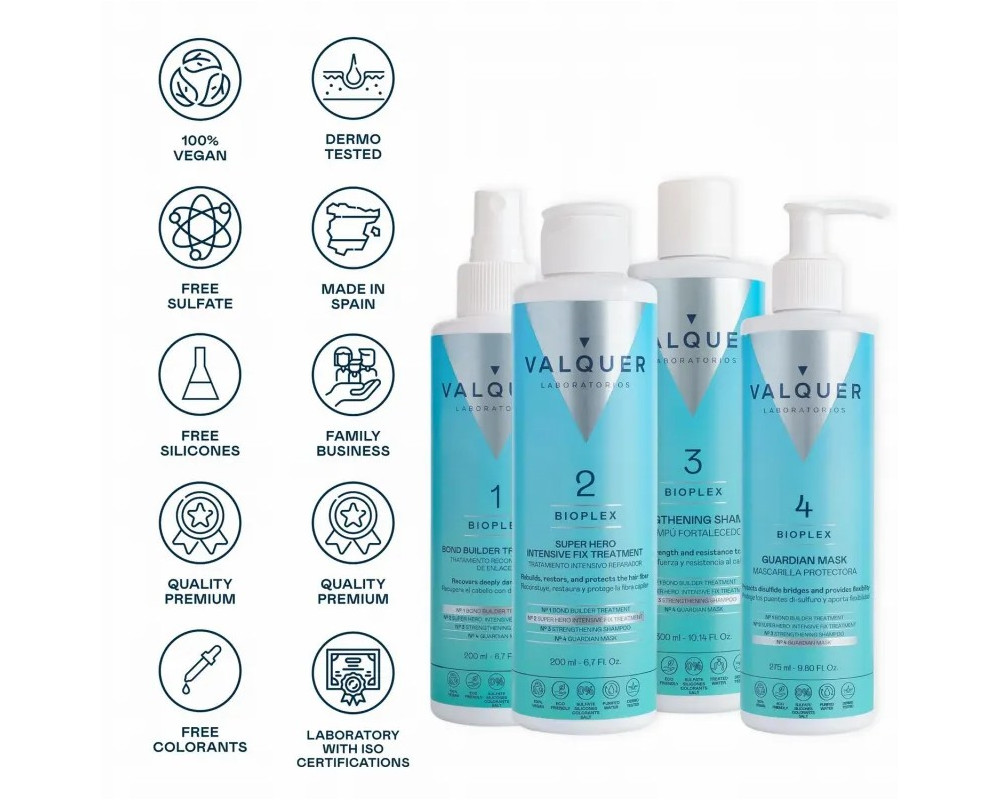 Valquer Bioplex tratamiento completo para reconstrucción y protección capilar 975ml