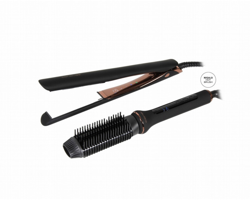 Kit Corioliss Plancha de pelo C5 Black Cooper + Cepillo Hot Brush