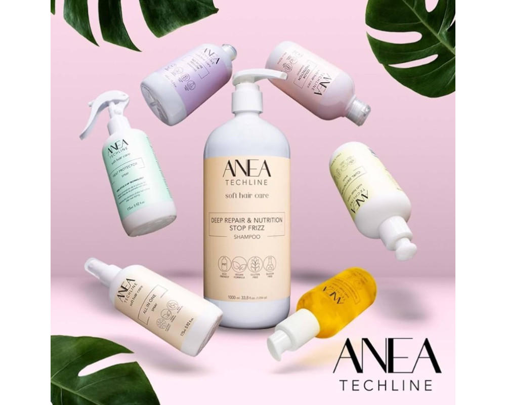 Anea Techline Curl Power Stop Frizz champú para rizos 450ml