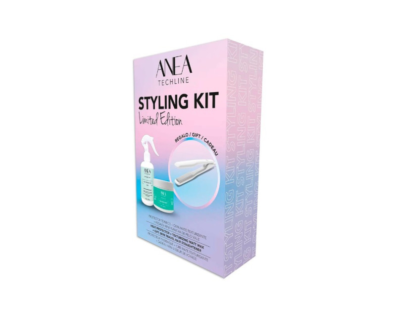 Anea Techline Kit Styling Edición Limitada protector térmico 175ml + cera de peinado 50ml + mini plancha de regalo