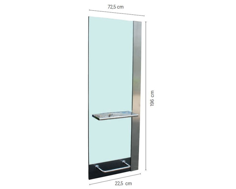 Espejo rectangular para peluquerías Eurostil Light