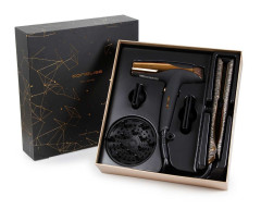 Kit Corioliss Plancha de pelo C5 Gold Zebra + Secador Wind Black Gold