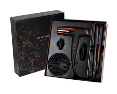 Kit Corioliss Plancha de pelo C5 Black Cooper + Secador Wind Black Chrome