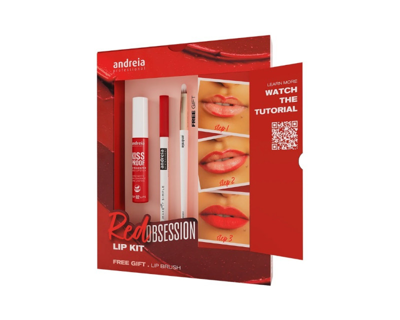 Andreia Red Obsession Lip Kit de labios