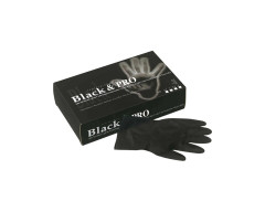 Sibel Black&Pro guantes látex negro talla S 20 unidades