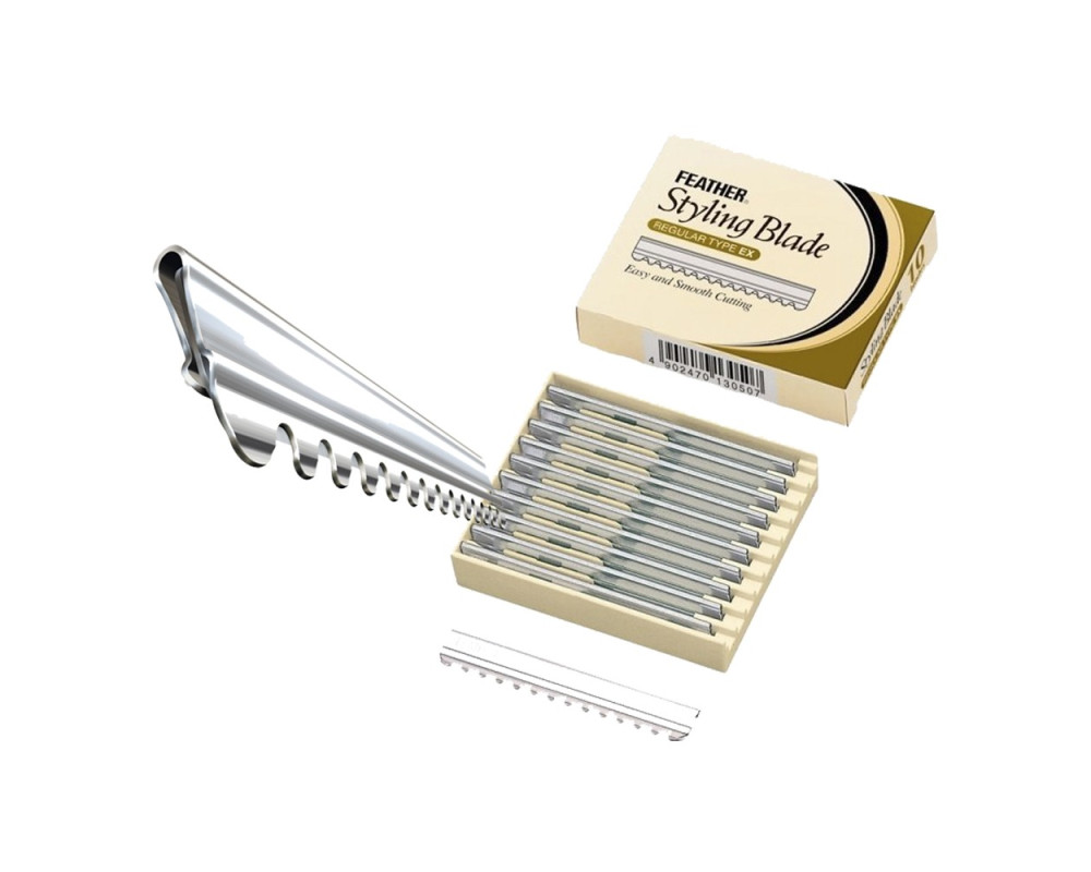 Feather recambio cuchilla navaja cajita de 10 uds