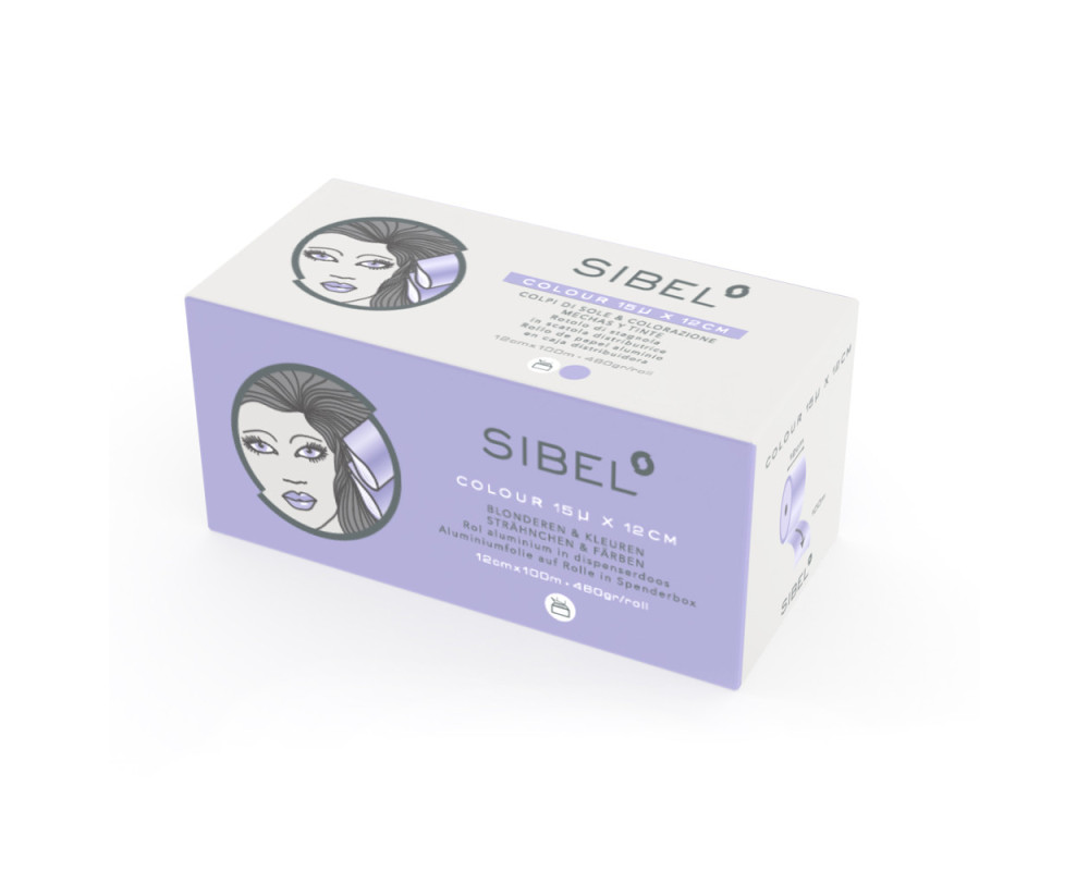 Sibel Rollo de Papel de Aluminio lila 12 cm x 100 m