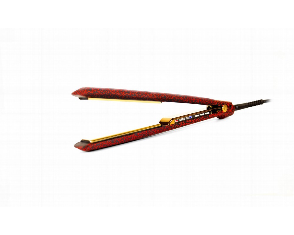 Kit Corioliss Plancha de pelo C3 Red Leopard + Cepillo Hot Brush Red Leopard