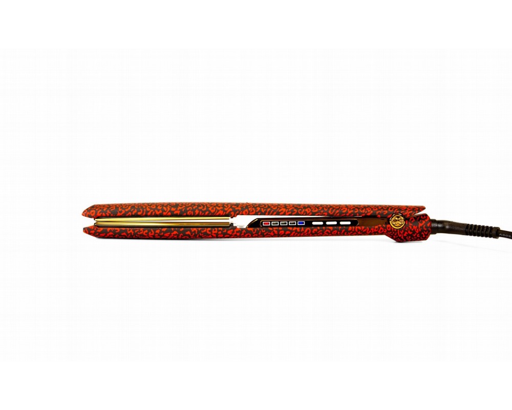 Kit Corioliss Plancha de pelo C3 Red Leopard + Cepillo Hot Brush Red Leopard