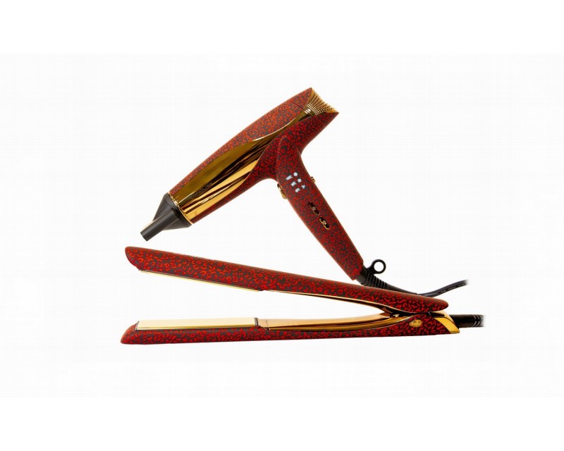 Kit Corioliss Plancha de pelo C5 Red Leopard + Secador Wind Red Leopard
