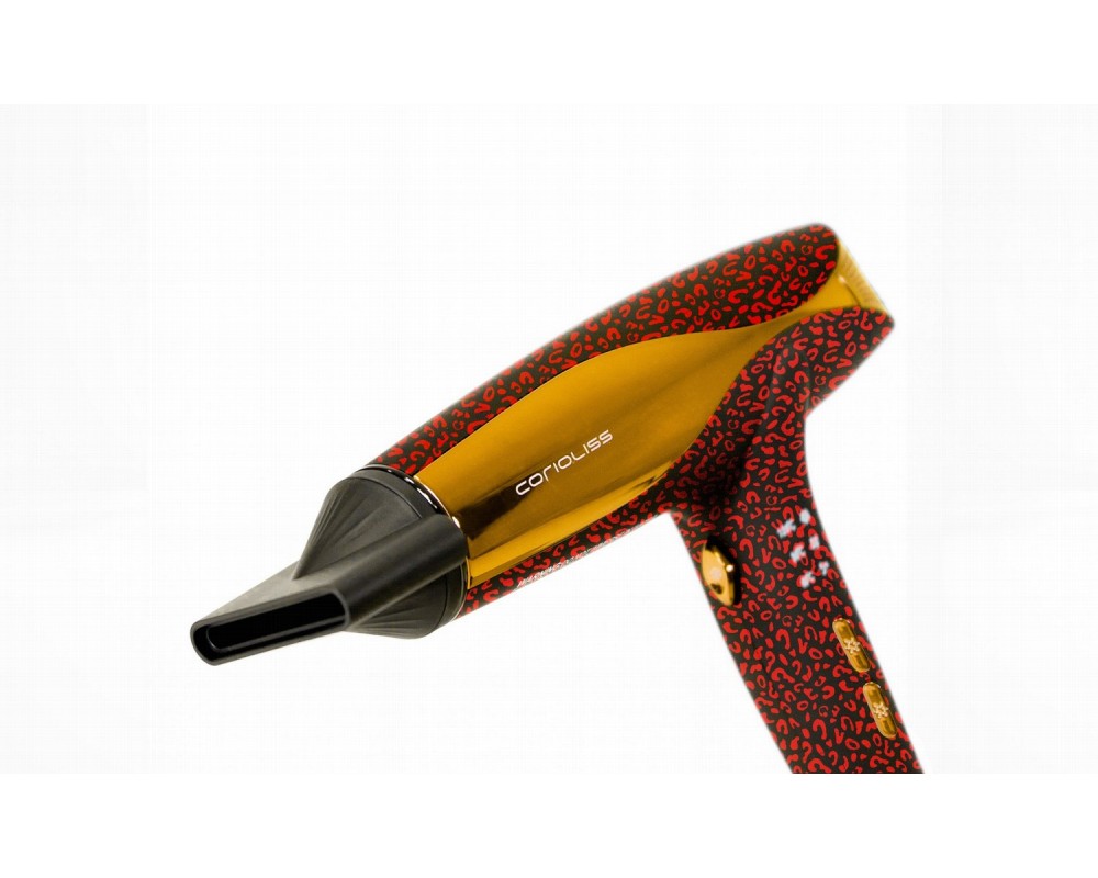 Kit Corioliss Plancha de pelo C5 Red Leopard + Secador Wind Red Leopard