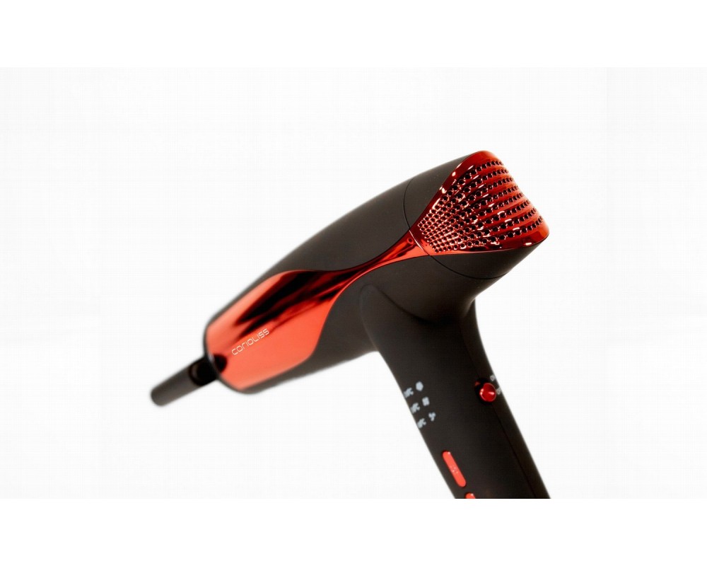 Kit Corioliss Plancha de pelo C5 Black Red  + Secador Wind Black Red
