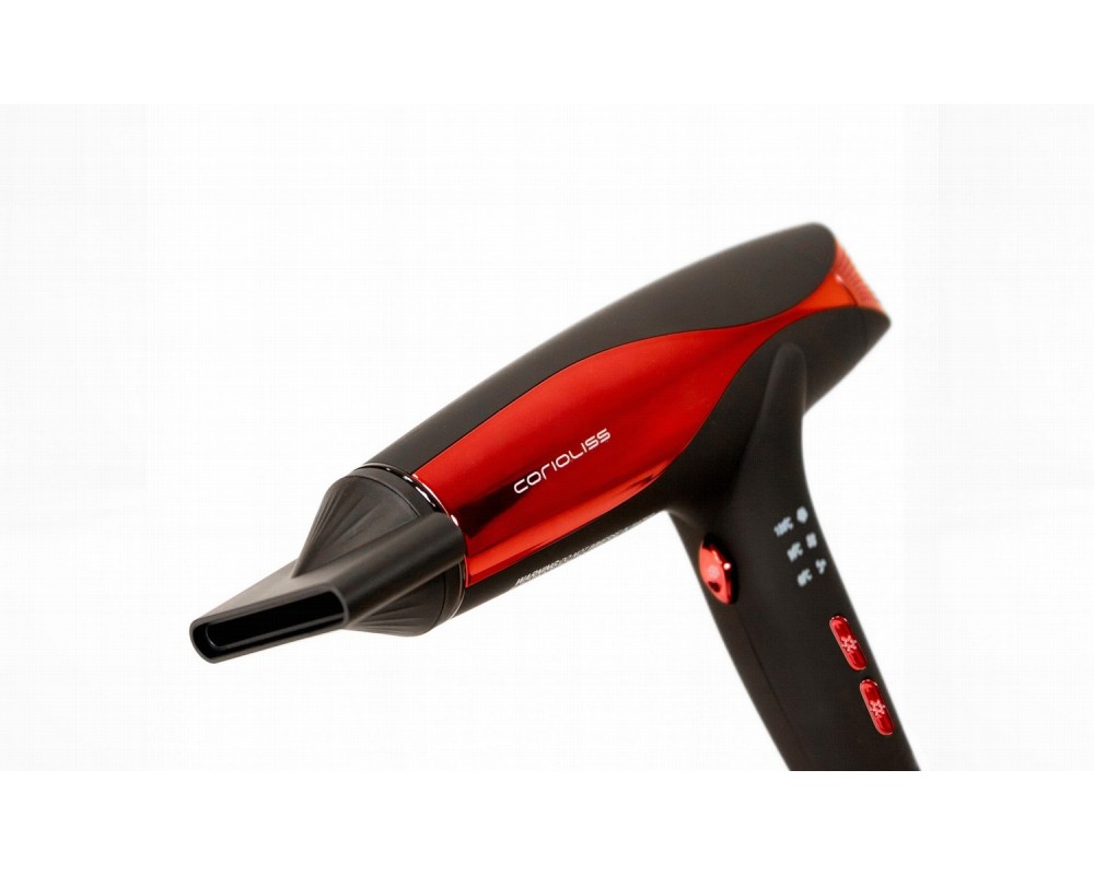 Kit Corioliss Plancha de pelo C5 Black Red  + Secador Wind Black Red