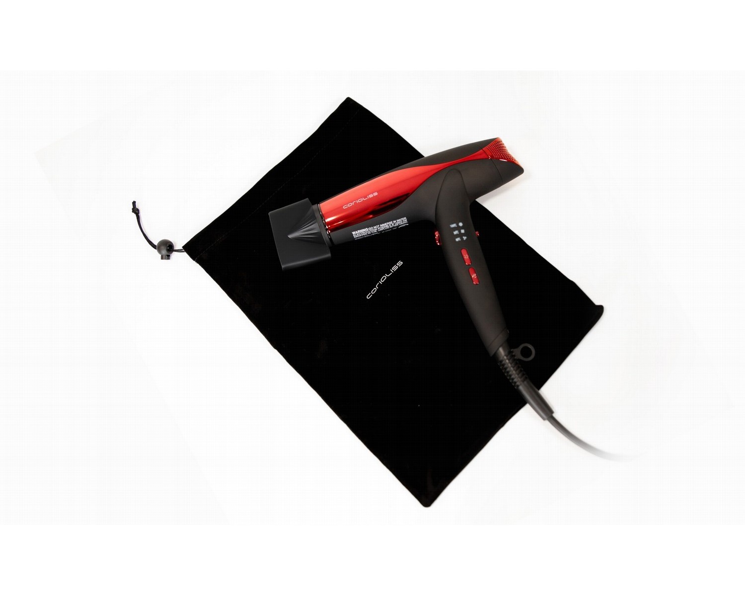 Kit Corioliss Plancha de pelo C5 Black Red  + Secador Wind Black Red
