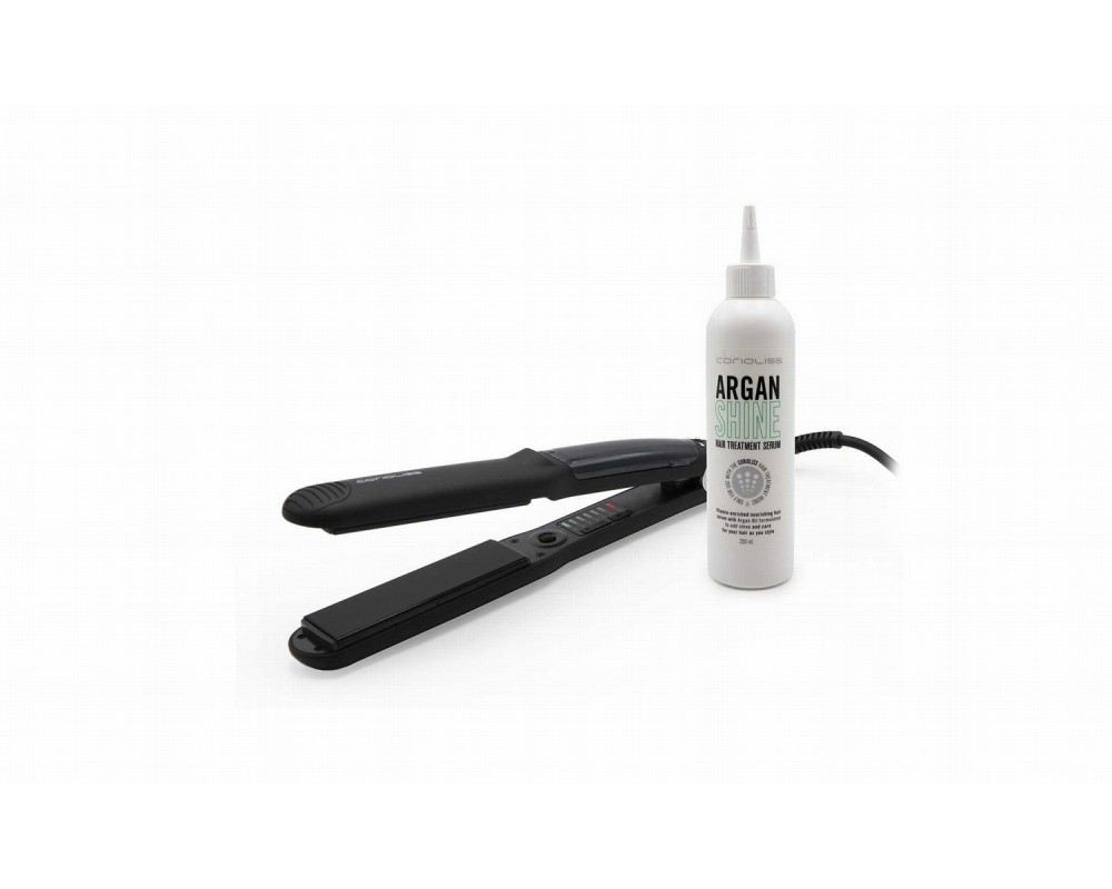 Corioliss Plancha de pelo C-Steam Vapor + Argan-Keratin Shine  250 ml