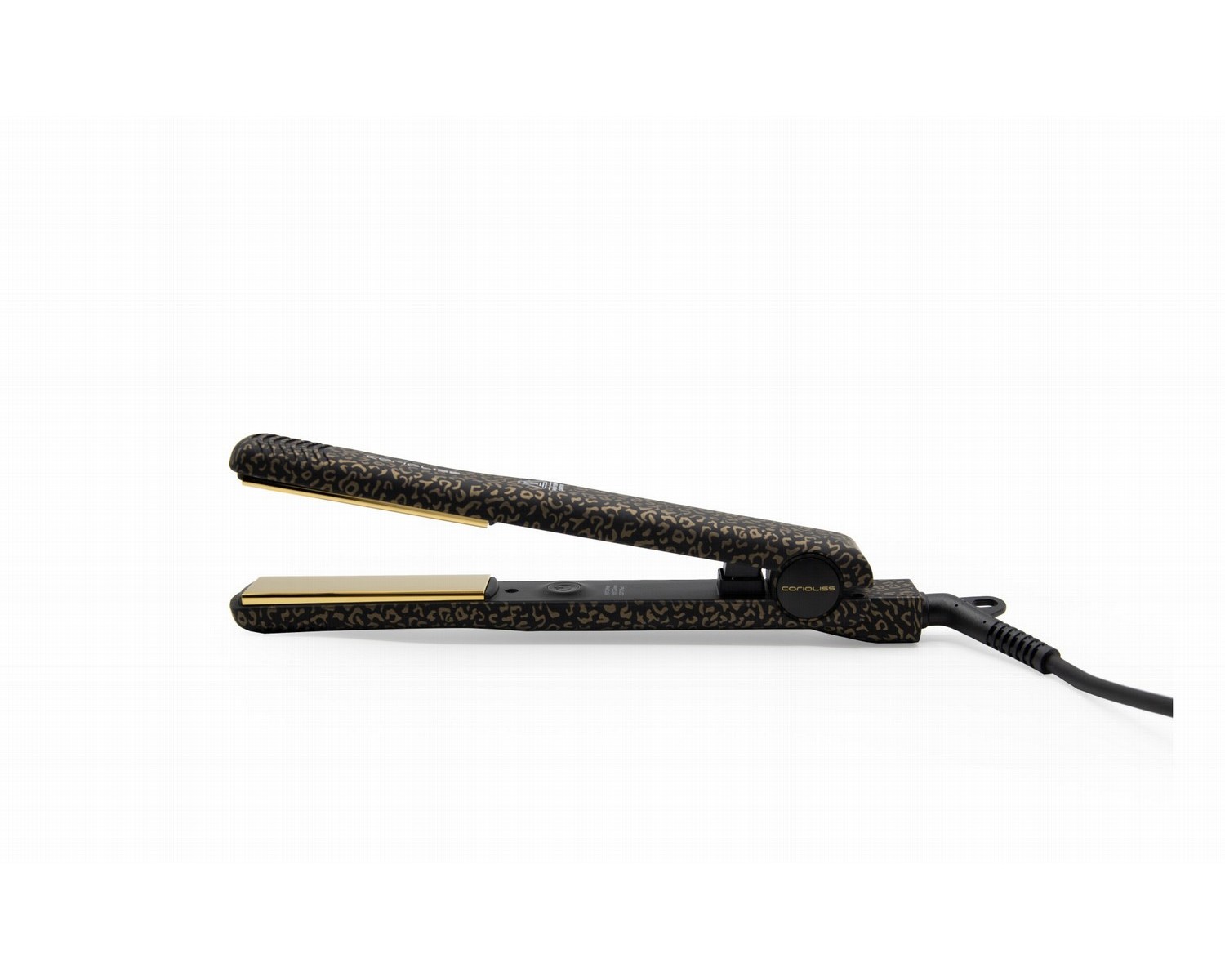 Corioliss plancha de pelo C-Style gold leopard soft touch + paddle