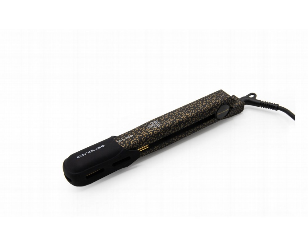 Corioliss plancha de pelo C-Style gold leopard soft touch + paddle