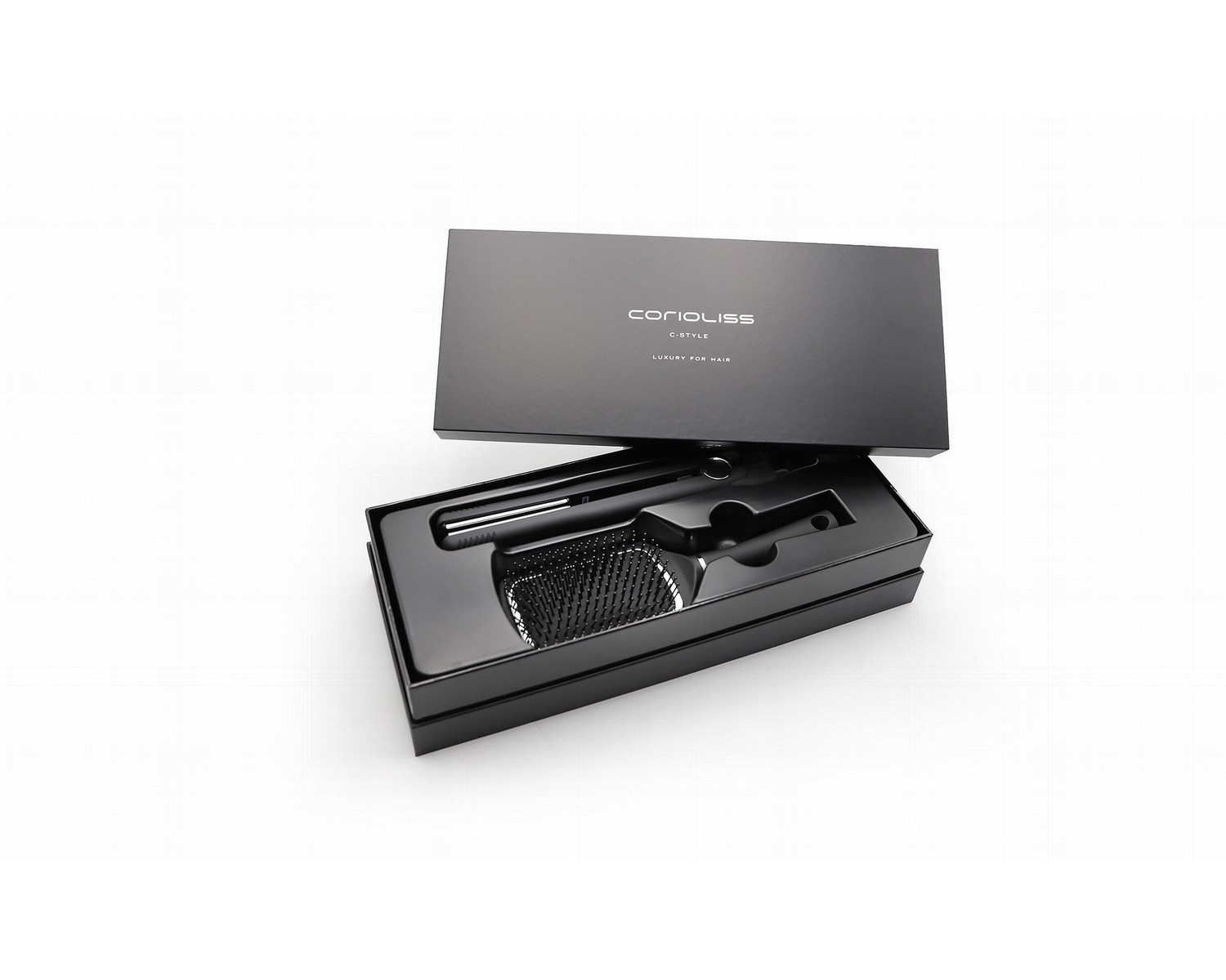 Corioliss plancha de pelo C-Style black soft touch + paddle