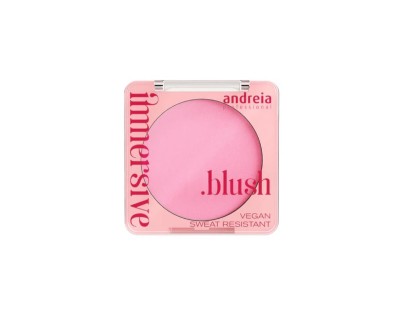 Andreia Immersive Blush 01 soft pink glow finish Colorete en polvo
