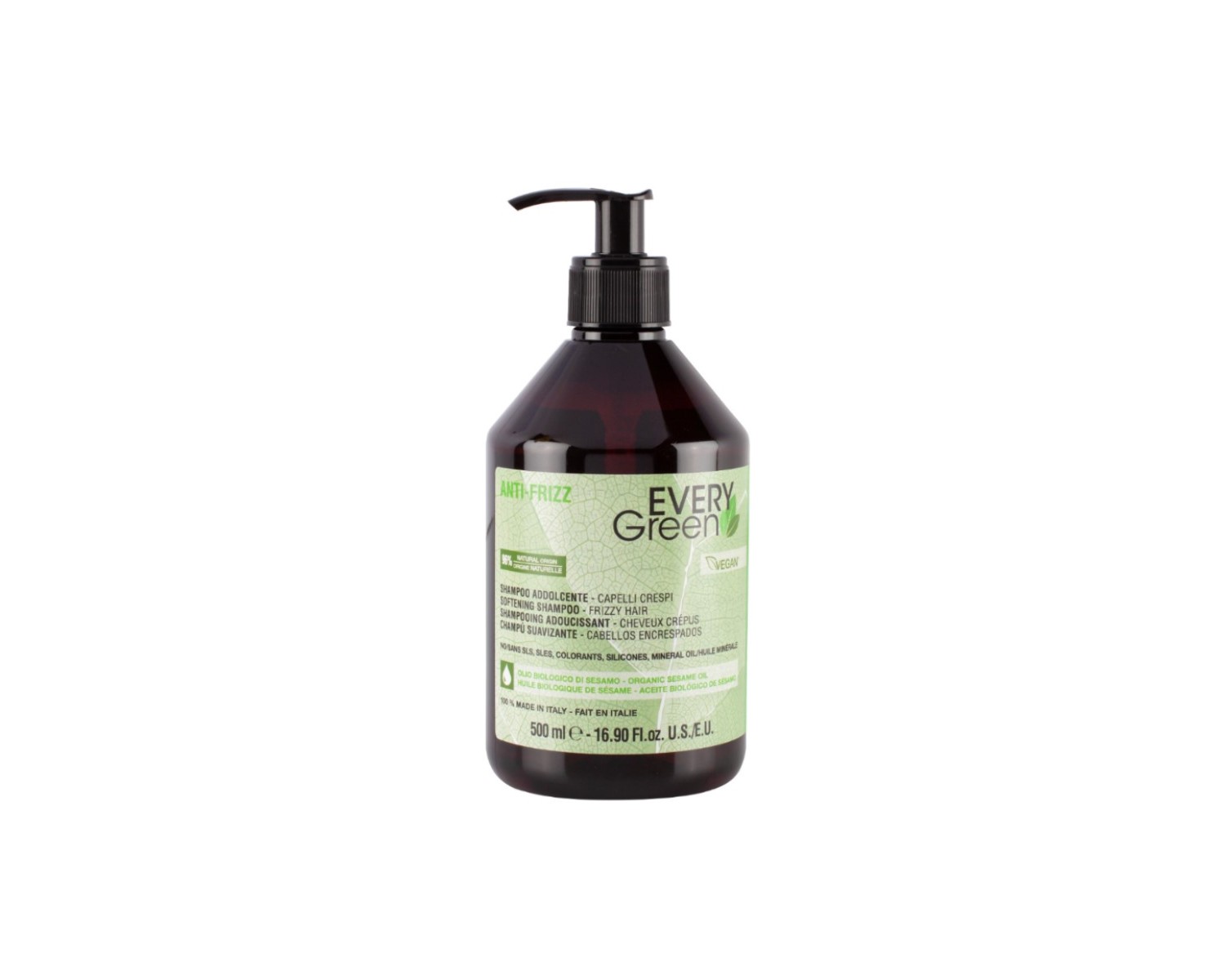 Every Green Anti-Frizz champú suavizante cabellos encrespados 500ml