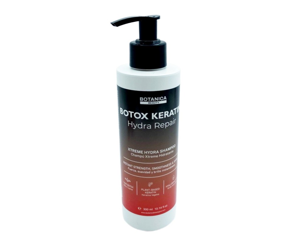 Botanica Botox Keratin Champú Xtreme Hydra Repair con Ácido Hialurónico 300 ml