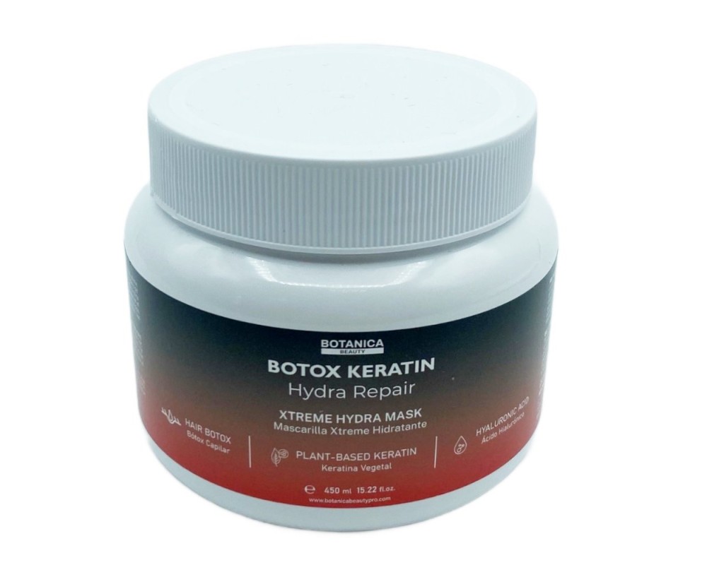 Botanica Botox Keratin Mascarilla Xtreme Hydra Repair con Ácido Hialurónico 450 ml